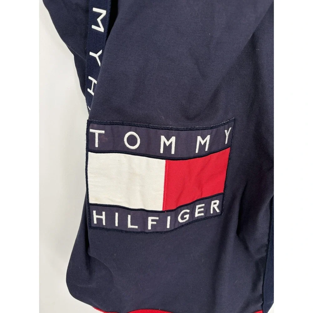 Tommy Hilfiger Vintage 90's Large Canvas Bag Sling Sack Backpack Duffel Bag